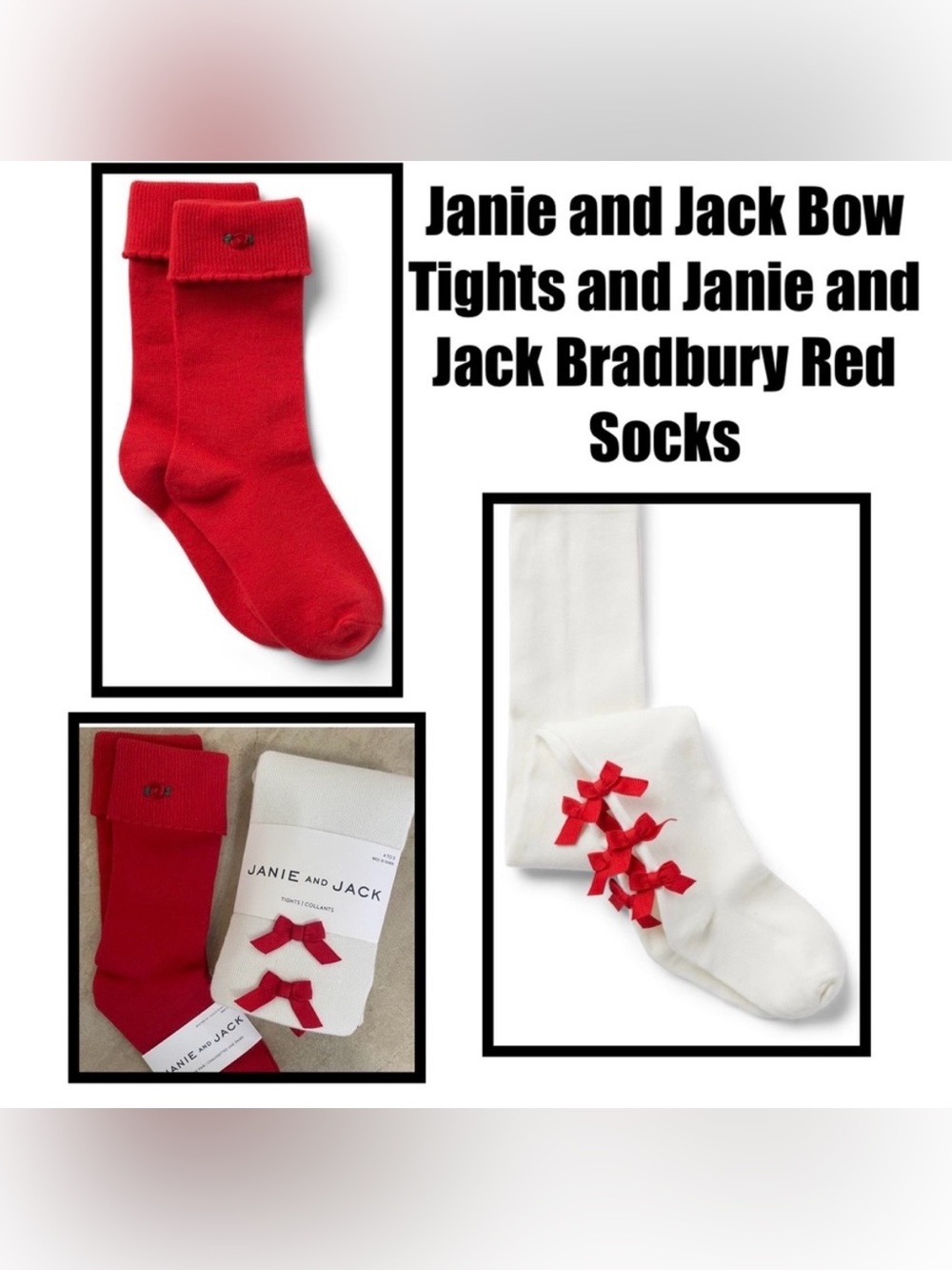 Janie and Jack Bow Tights & Bradbury Socks